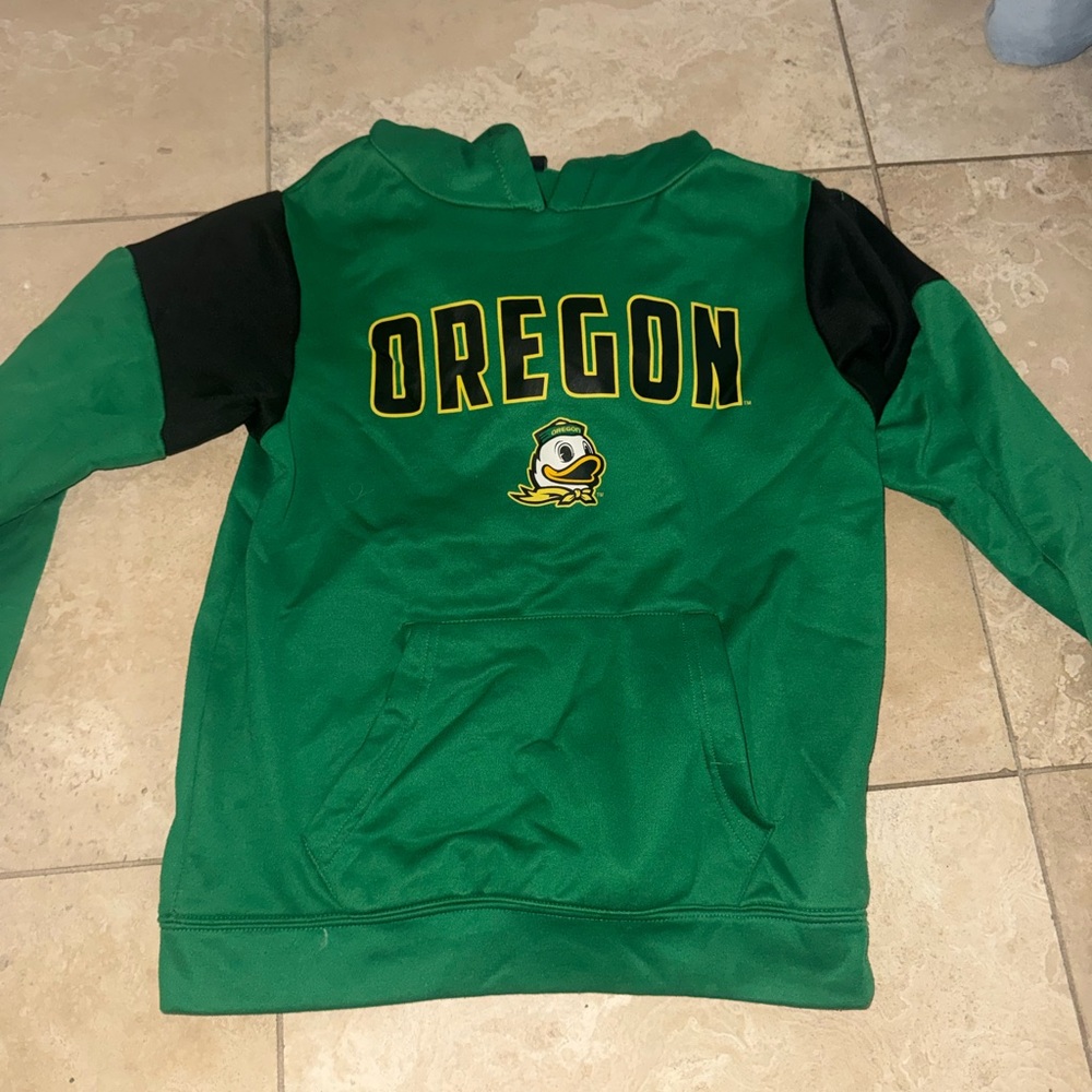 Colosseum Oregon Kids Green Hoodie